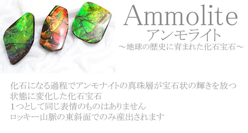 Ammolite アンモライト ペンダント クリッカー